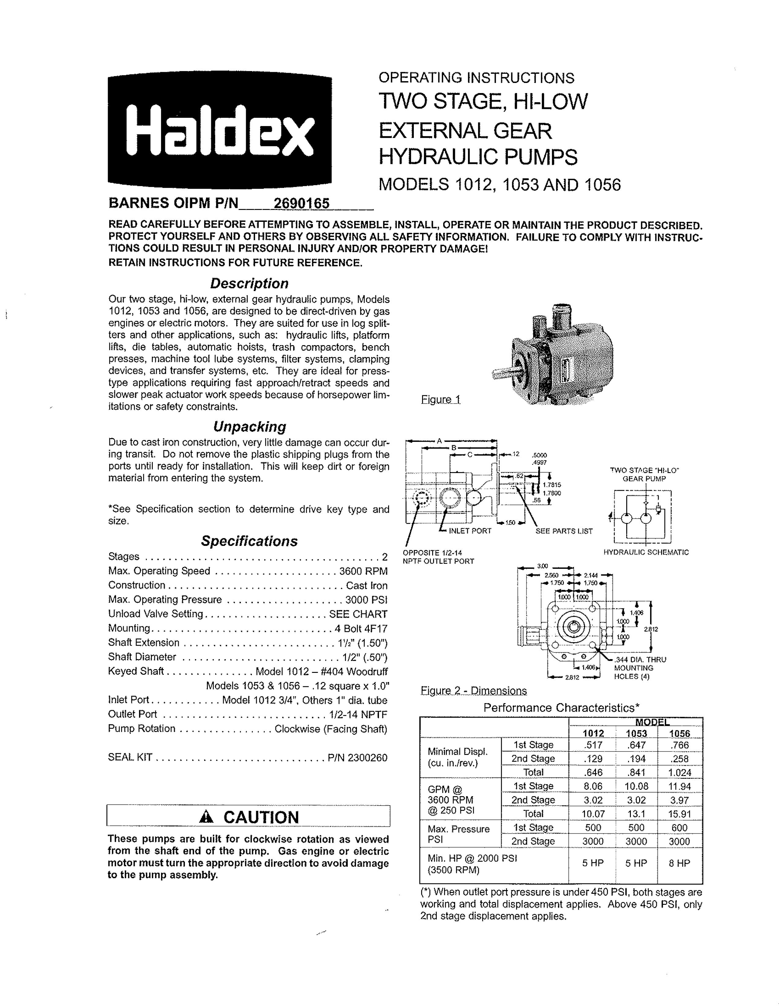 Hadex hydraulic pump