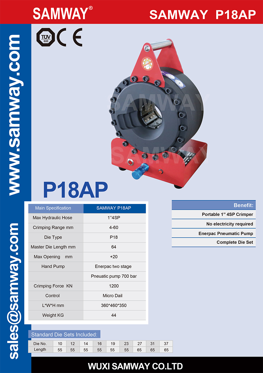P18AP Hydraulic Hose Crimping Machine