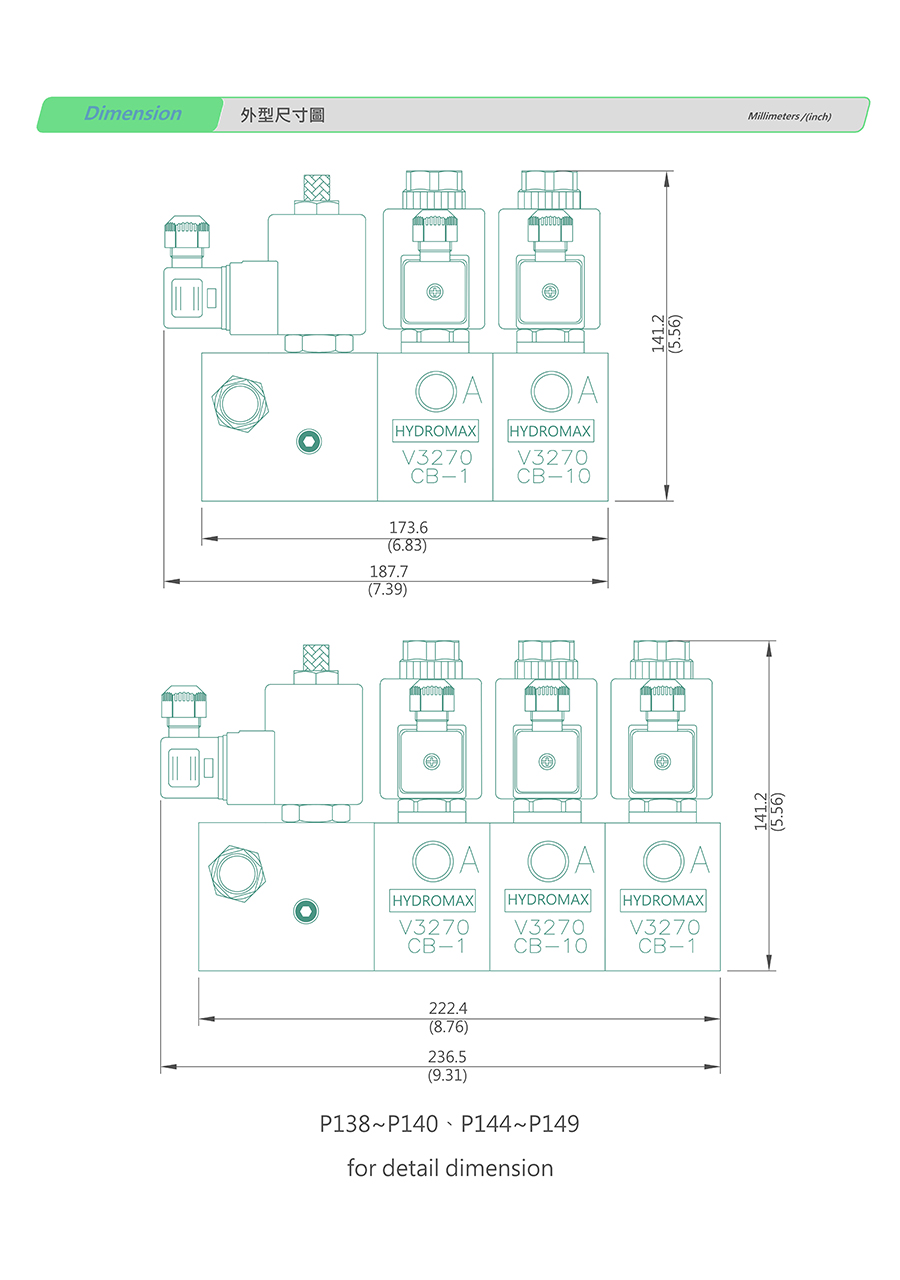 Van nâng V3280/V3380-T03-20-S-M