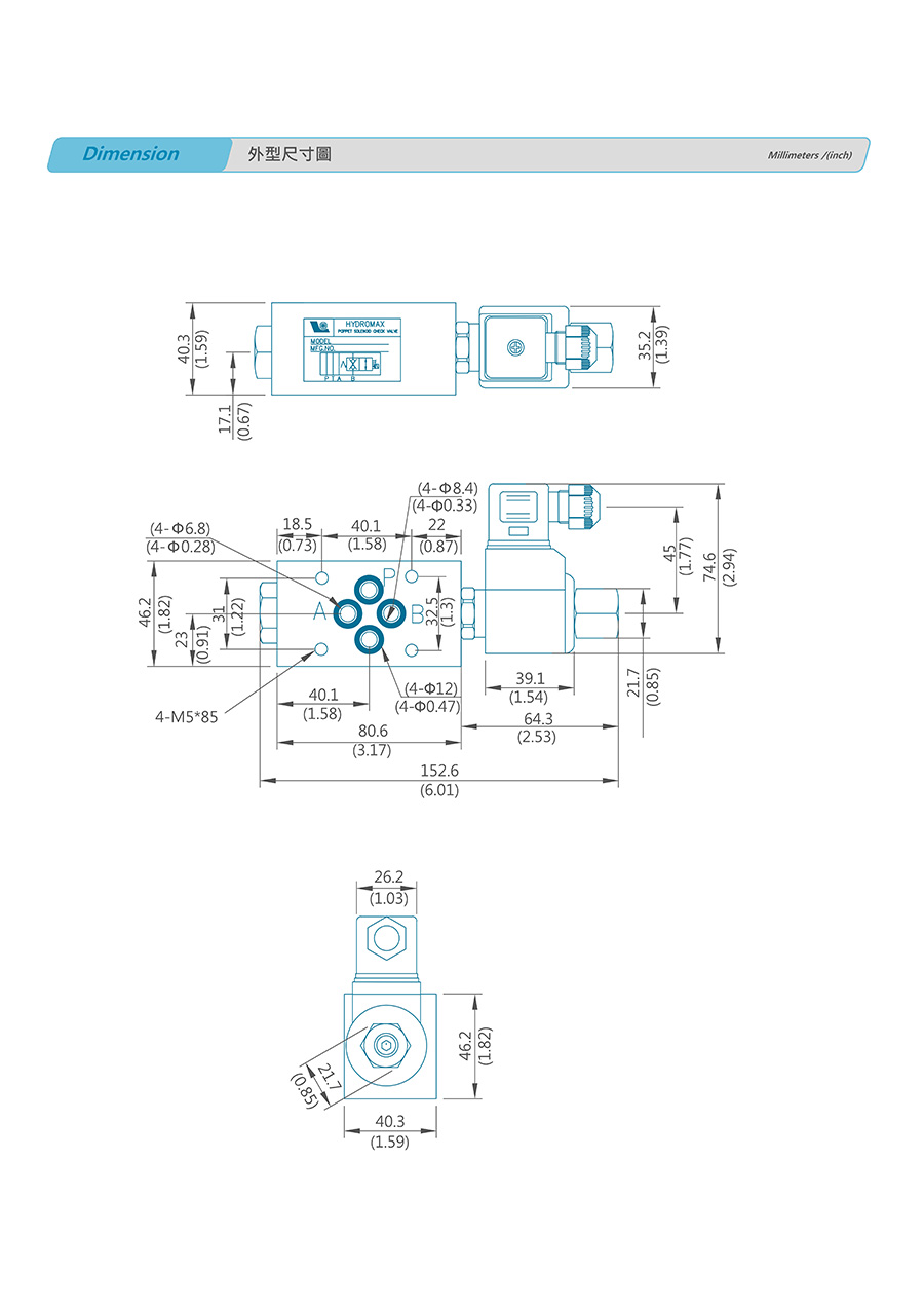 Van nâng thuỷ lực V2271-MB2-20-S-P-A22-DG-25